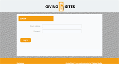 Desktop Screenshot of givingsites.com