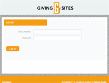 Tablet Screenshot of givingsites.com